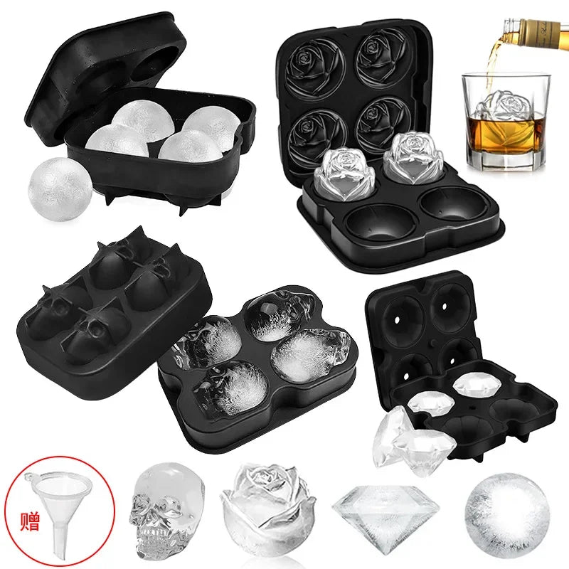 Diamond & Skull & Rose & Sphere Ice Mold