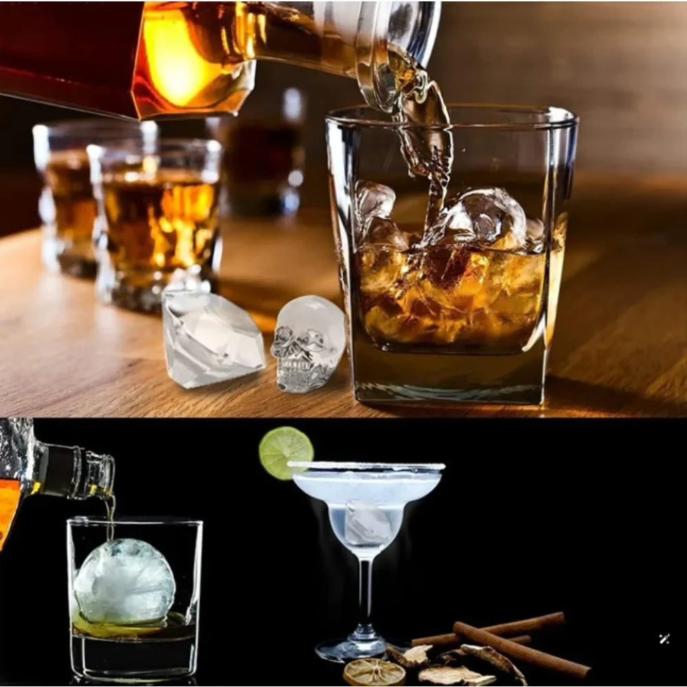 Diamond & Skull & Rose & Sphere Ice Mold